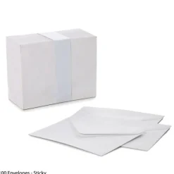 White Envelopes Lick & Stick (85x110mm) Pack 100