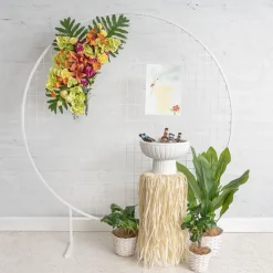 Wicker Planter Eco Forest Round White (19Dx16cmH)