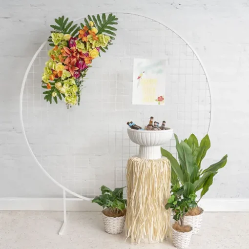 Wicker Planter Eco Forest Round White (19Dx16cmH)