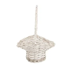 Willow Flower Girl Basket White (25x20x35cmH)