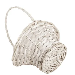 Willow Flower Girl Basket White (25x20x35cmH)