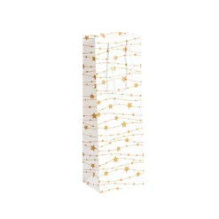 Wine Bag Single Bottle Pack 5 Stars White G (12.5x8x36cmH)