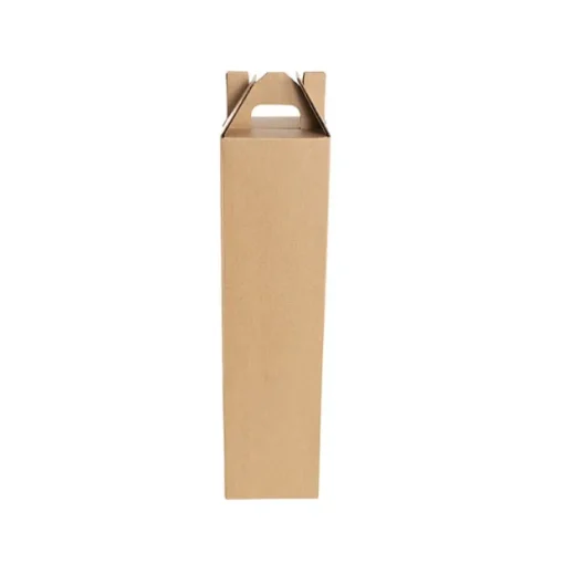 Wine Box Gable Handle Single Bottle Kraft (9x9x39.5cmH)