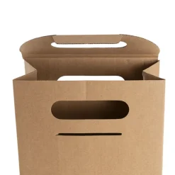 Wine Box Handle & Window 2 Bottles Kraft (17.6x9x39.5cmH)