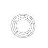 Wire Wreath Frame 10" (25.5cmD) Dark Green