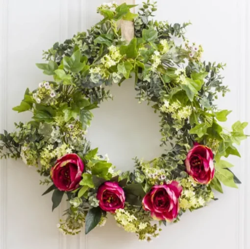 Wire Wreath Frame 16" (40.5cmD) Dark Green