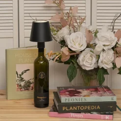 Wireless LED Bottle Lamp Black (11x13.5cmH)