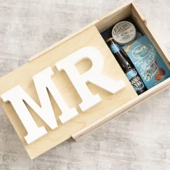 Wooden Box with Wooden Sliding Lid (40x30x15cmH)