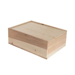 Wooden Box with Wooden Sliding Lid (40x30x15cmH)