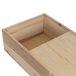 Wooden Box with Wooden Sliding Lid (40x30x15cmH)