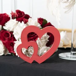 Wooden Love Heart Matte Red (18cmH)