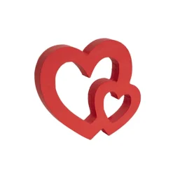 Wooden Love Heart Matte Red (18cmH)