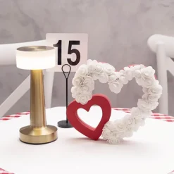 Wooden Love Heart Matte Red (18cmH)