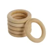 Wooden Napkin Ring Pack 6 Natural (0.8cmx4.5cmD)
