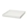 Wooden Tray Square Low Edge White Wash (35x35x3.5cmH)