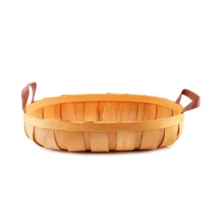 Woven Barrel Oval Tray Natural (39x30x8cmH)