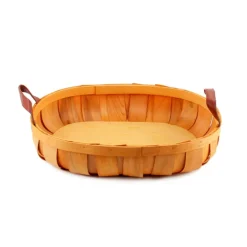 Woven Barrel Oval Tray Natural (39x30x8cmH)