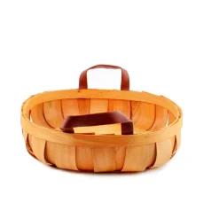 Woven Barrel Oval Tray Natural (39x30x8cmH)