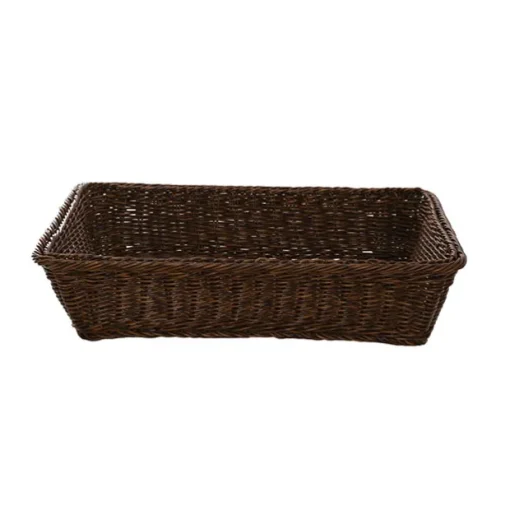 Woven Basket Rectangle Large Dark Brown (44.5x33x10cmH)