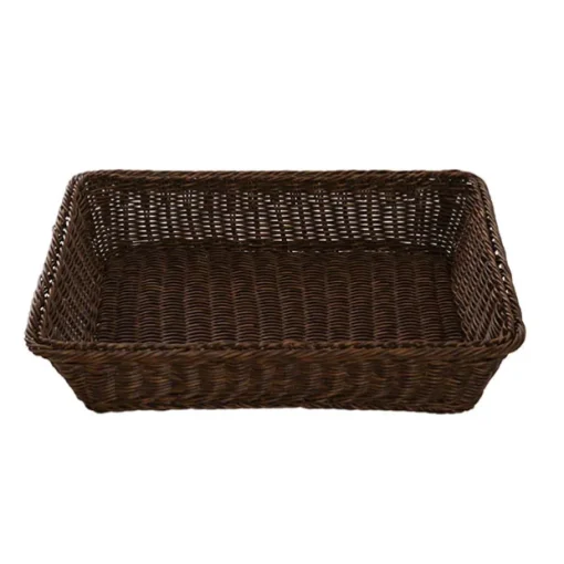 Woven Basket Rectangle Large Dark Brown (44.5x33x10cmH)