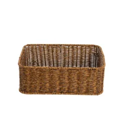 Woven Tray Rectangle Dark Brown (29x20.5x10cmH)