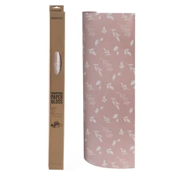 Wrapping Paper Roll Leaf Sprays Print Gloss Pink (70cmx25m)