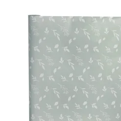 Wrapping Paper Roll Leaf Sprays Print Gloss Sage (70cmx25m)